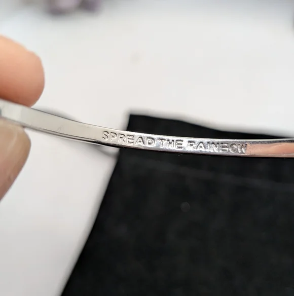 Kurt Geiger Pastel Rainbow Crystal Hoop Earrings - Picture 2 of 5